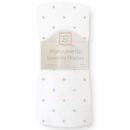 Пеленка детская тонкая SwaddleDesigns голубая горошек